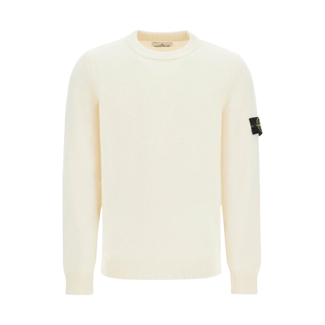스톤 아일랜드 508A3 램스울 크루넥 니트 내츄럴 화이트 - 24FW(Stone Island 508A3 Lambswool Crewneck Knit Natural White -24FW) - 1