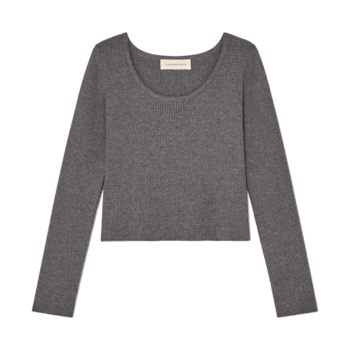 P0000EMF Kindersalmon Women Round Sweater Melange Gray