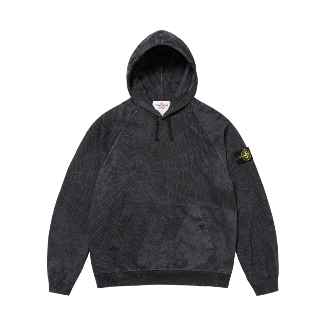 슈프림 x 스톤 아일랜드 후드 스웨트셔츠 블랙 - 23FW(Supreme x Stone Island Hooded Sweatshirt Black - 23FW)