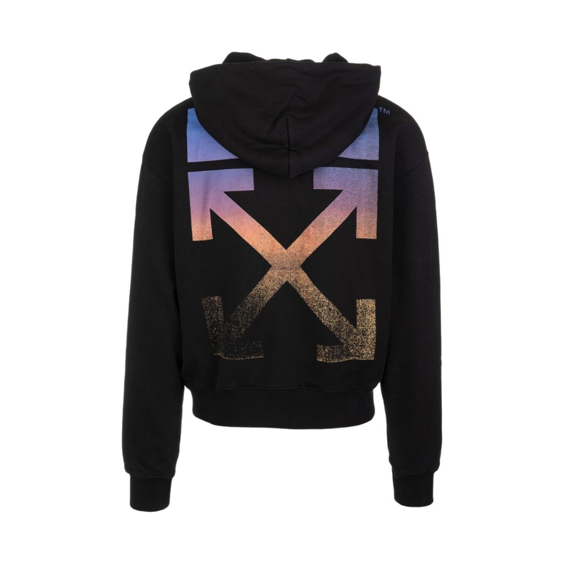 OMBB037F21FLE0051084 Off-White Degrade Arrow Hoodie Black - 대표 이미지 #1