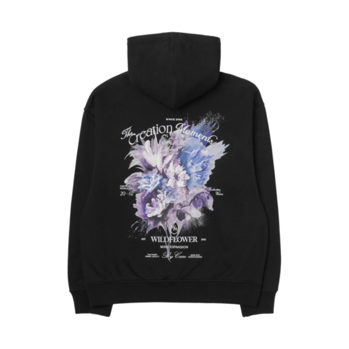 우영미 플라워 다잉 후드 블랙 - 25SS(Wooyoungmi Flower Dyeing Hooded Black - 25SS)