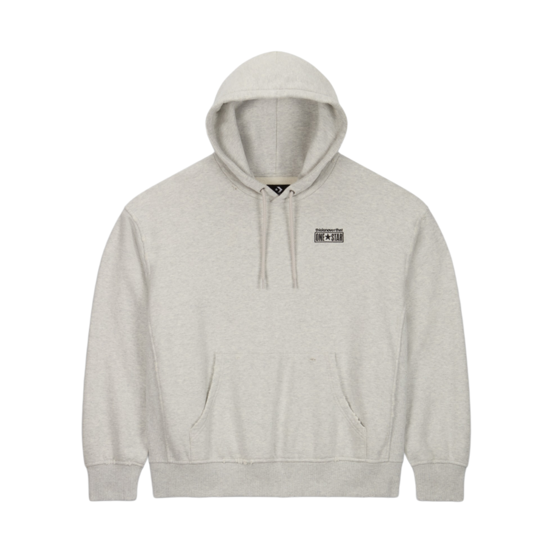 컨버스 x 디스이즈네버댓 워시드 후드 라이트 레트로 그레이 헤더(Converse x Thisisneverthat Washed Hoodie Light Retro Grey Heather)