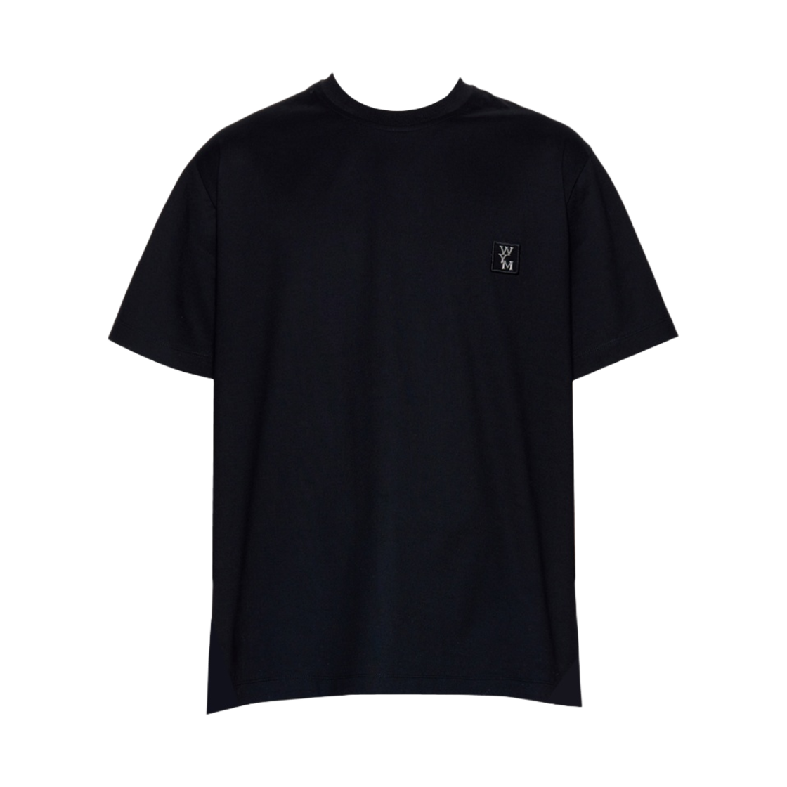 우영미 서울 엠보싱 백로고 티셔츠 블랙 - 23FW | Wooyoungmi