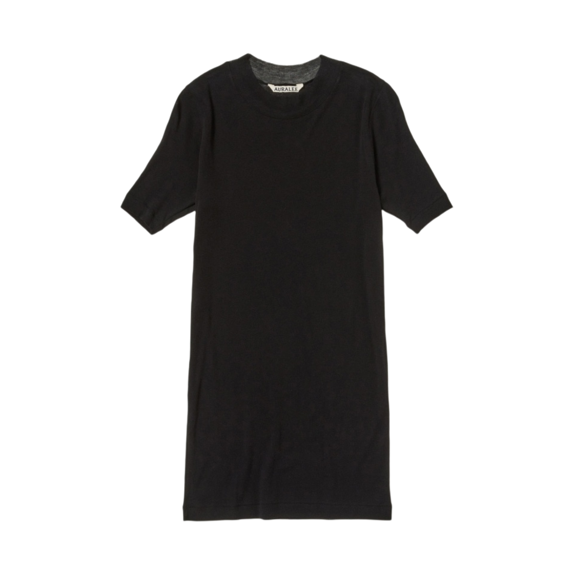 (W) 오라리 기자 슈퍼 하이 게이지 시어 립 티셔츠 블랙 - 23SS((W) Auralee Giza Super High Gauge Sheer Rib T-Shirt Black - 23SS) - 1