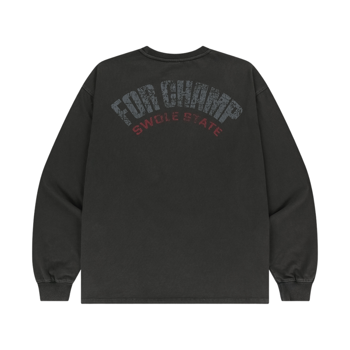 에이치덱스 페이디드 워싱 챔프 롱 슬리브 차콜