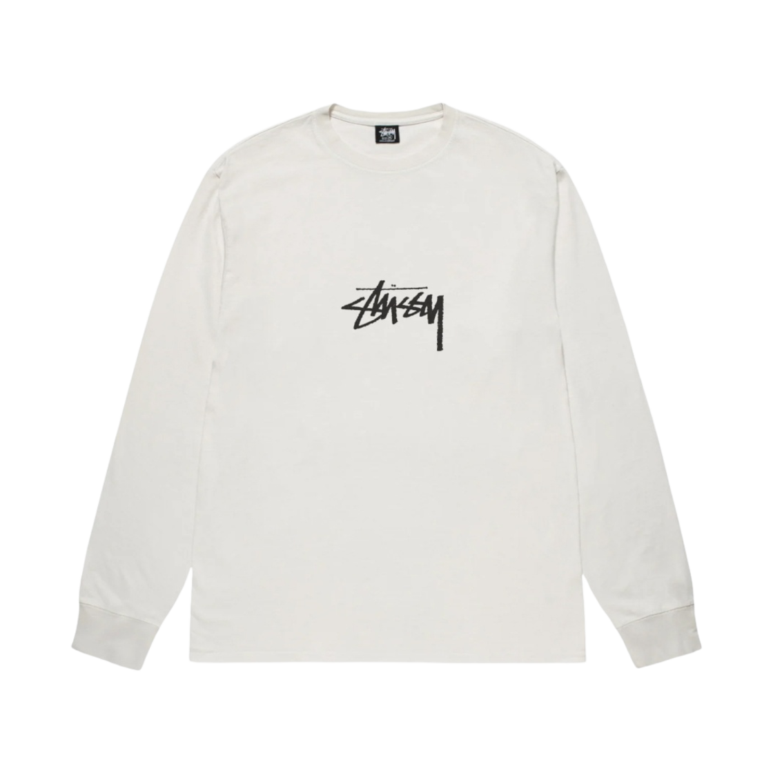 스투시 스몰 스탁 롱슬리브 티셔츠 피그먼트 다이드 내츄럴(Stussy Small Stock LS T-Shirt Pigment Dyed Natural) - 1