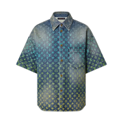 Louis Vuitton Rainbow Monogram Short Sleeved Denim Shirt Indigo