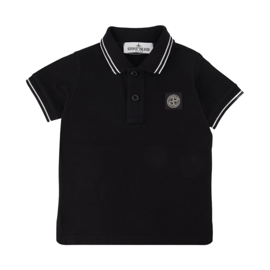(키즈) 스톤 아일랜드 21348 폴로 셔츠 블랙 - 23SS((Kids) Stone Island 21348 Polo Shirt Black - 23SS) - 1