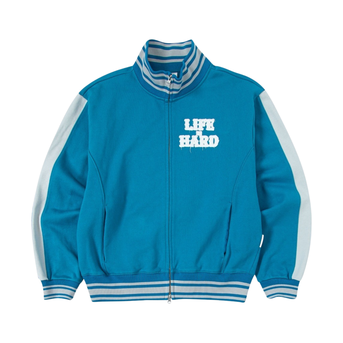 더바이닐하우스 라이프 이즈 하드 풀 집업 블루