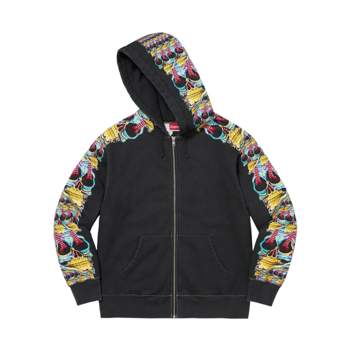 슈프림 스컬스 집업 후드 스웨트셔츠 블랙 - 22FW(Supreme Skulls Zip Up Hooded Sweatshirt Black - 22FW) - 1