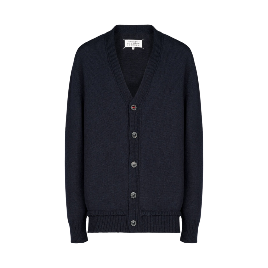 SI1GP0003S18064511F Maison Margiela Elbow Patch Cardigan Navy