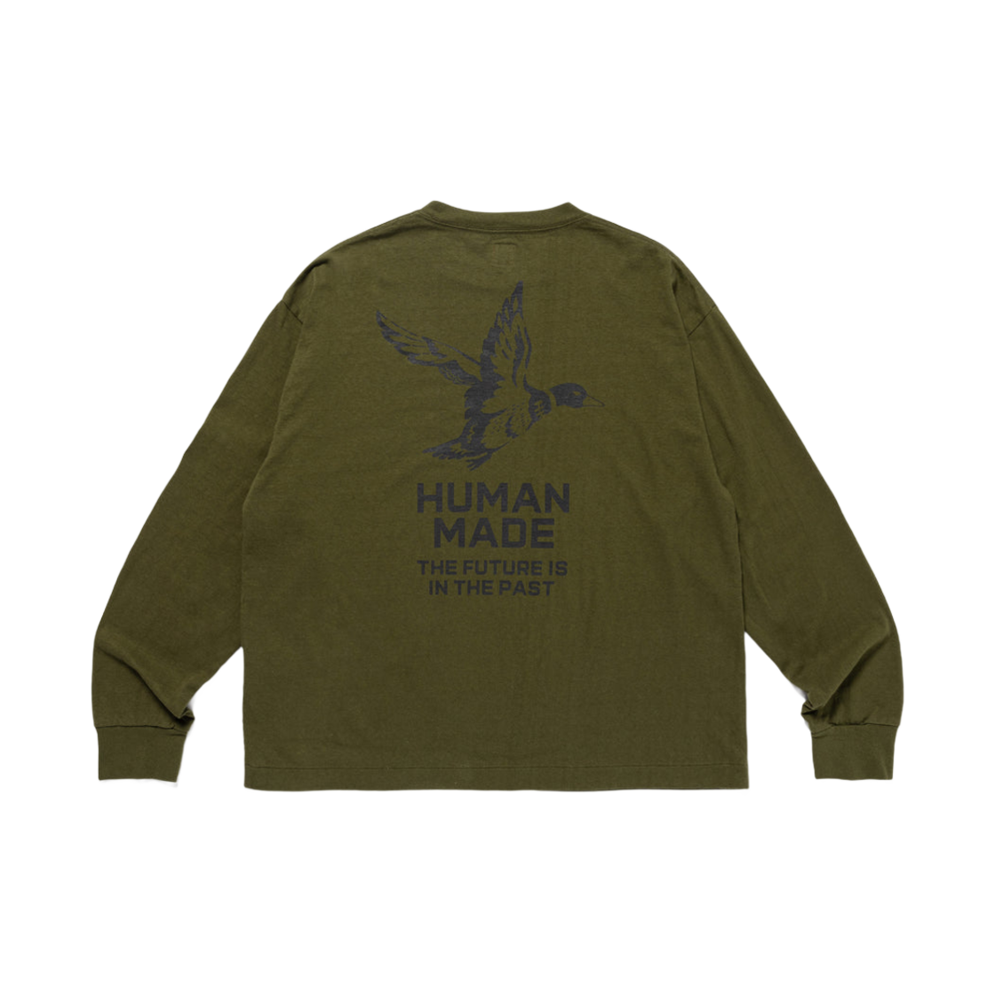 HM27CS015 Human Made Graphic L/S T-Shirt Olive Drab