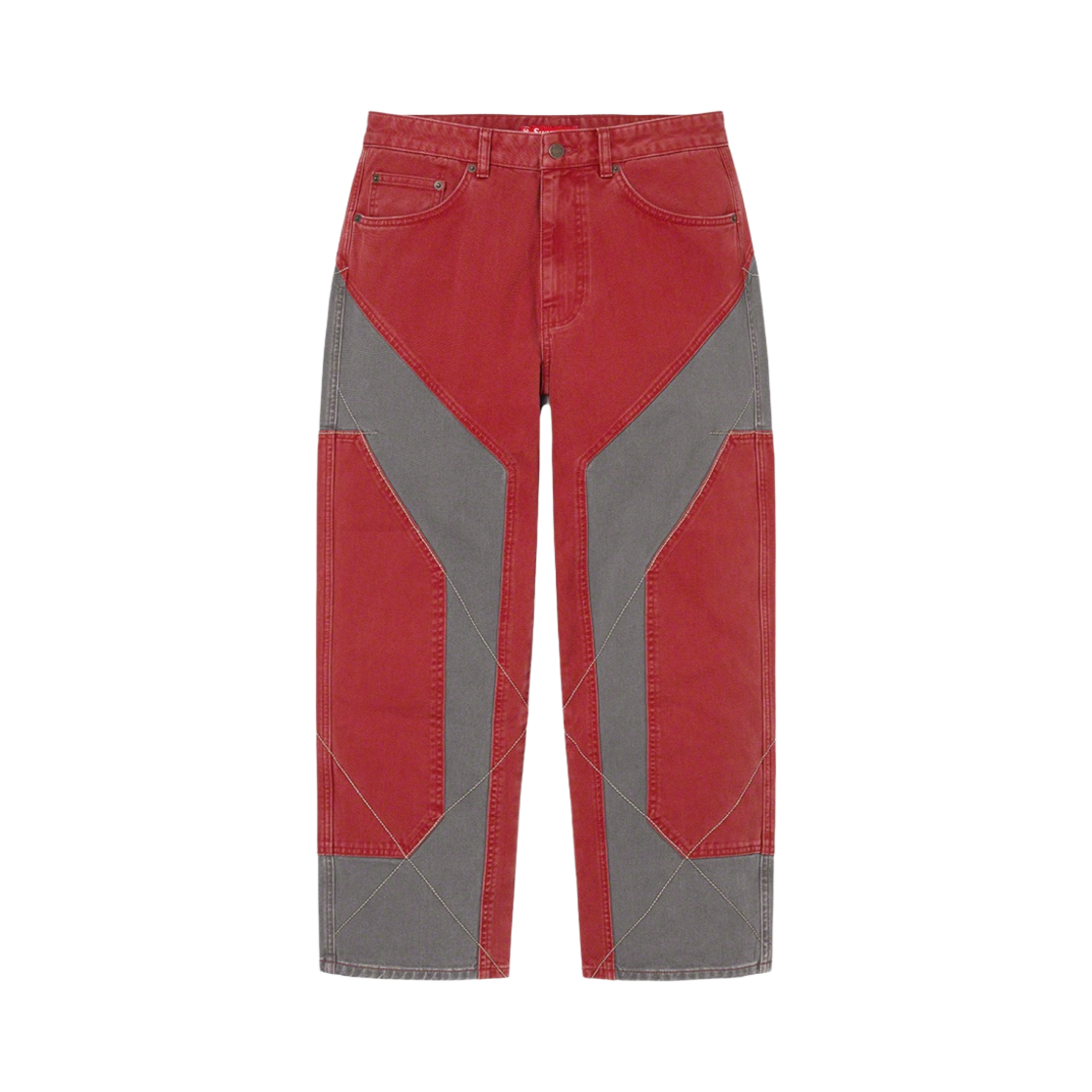 슈프림 투톤 패널드 진 레드 - 22FW