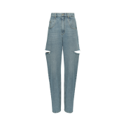 (W) Maison Margiela Denim Jeans With Slash Details Blue Jeans
