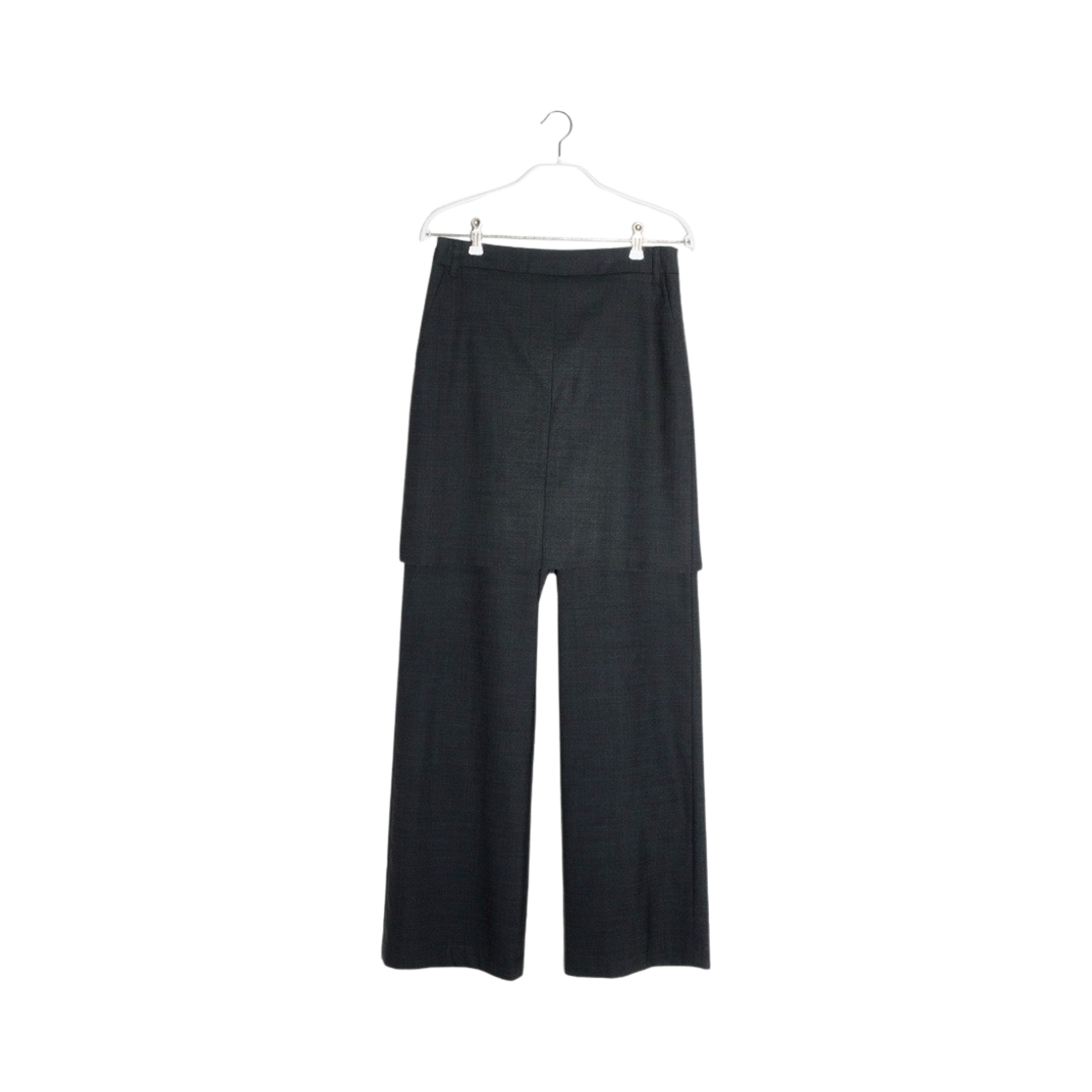 엔오르 우먼 레이어드 미디 스커트 팬츠 다크 그레이