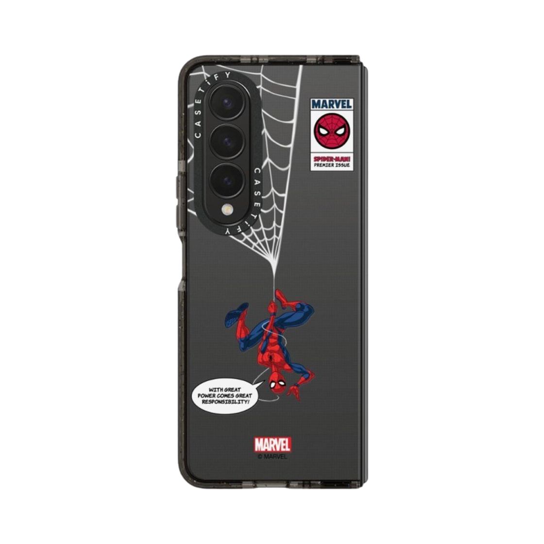 케이스티파이 x 마블 갤럭시 스파이더맨 행잉 임팩트 케이스 클리어 블랙(Casetify x Marvel Galaxy Spider-Man Hanging Impact Case Clear Black) - 2