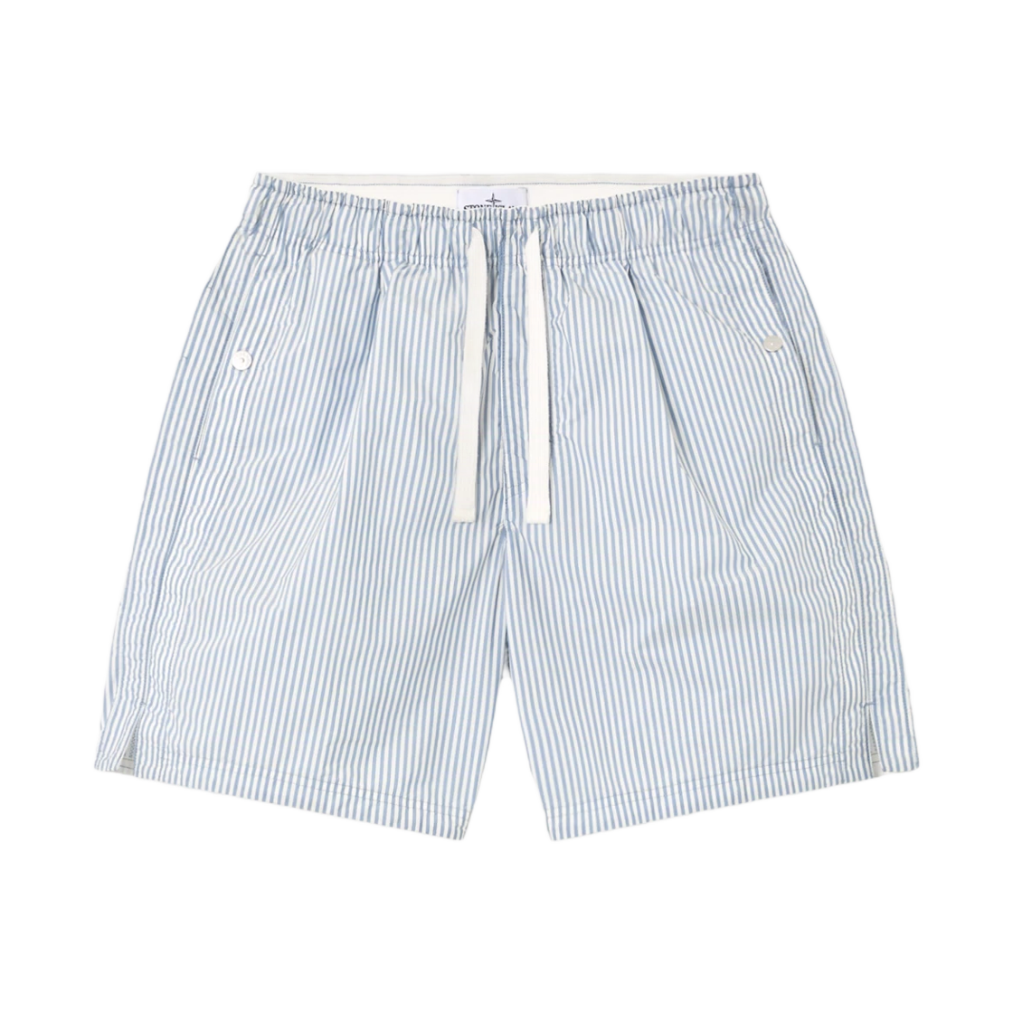 스톤 아일랜드 L100003 폴리 나일론 텔라 마리나 컴포트 핏 버뮤다 쇼츠 나일론 메쉬 리닝 마린 블루 - 25SS(Stone Island L100003 Poly Nylon Tela Marina Comfort Fit Bermuda Shorts with Nylon Mesh Lining Marine Blue - 25SS)