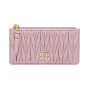 Miu Miu Matelasse Nappa Leather Envelope Wallet Alabaster Pink
