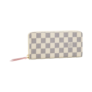 Louis Vuitton Clemence Wallet Damier Azure Rose Ballerine Pink
