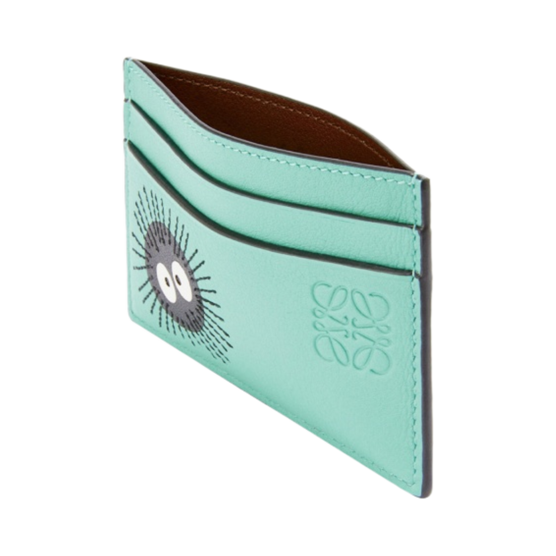 로에베 x 센과 치히로의 행방불명 수수와타리 플레인 카드 홀더 클래식 카프스킨 프레쉬 민트(Loewe x Spirited Away Susuwatari Plain Card Holder in Classic Calfskin Fresh Mint) - 2