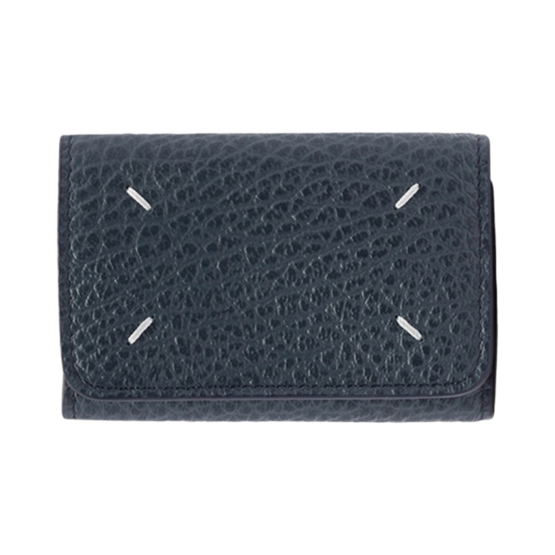 메종 마르지엘라 엠보스 그레인드 카프스킨 컴팩트 카드 홀더 슬레이트 블루(Maison Margiela Embossed Grained Calfskin Compact Card Holder Slate Blue) - 1