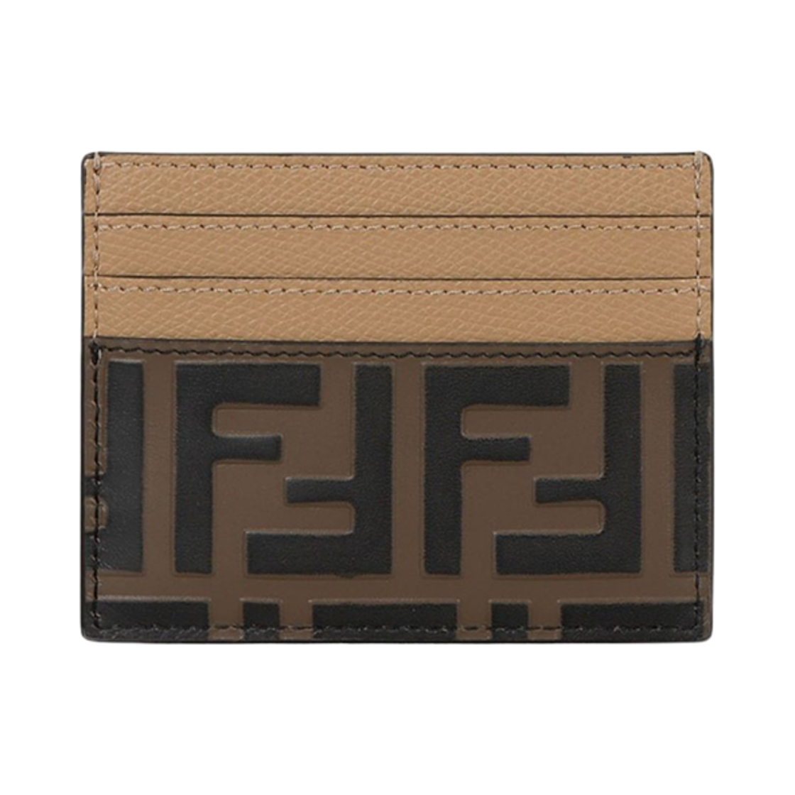 펜디 레더 플랫 카드 케이스 브라운 멀티컬러(Fendi Leather Flat Card Case Brown Multicolor) - 1