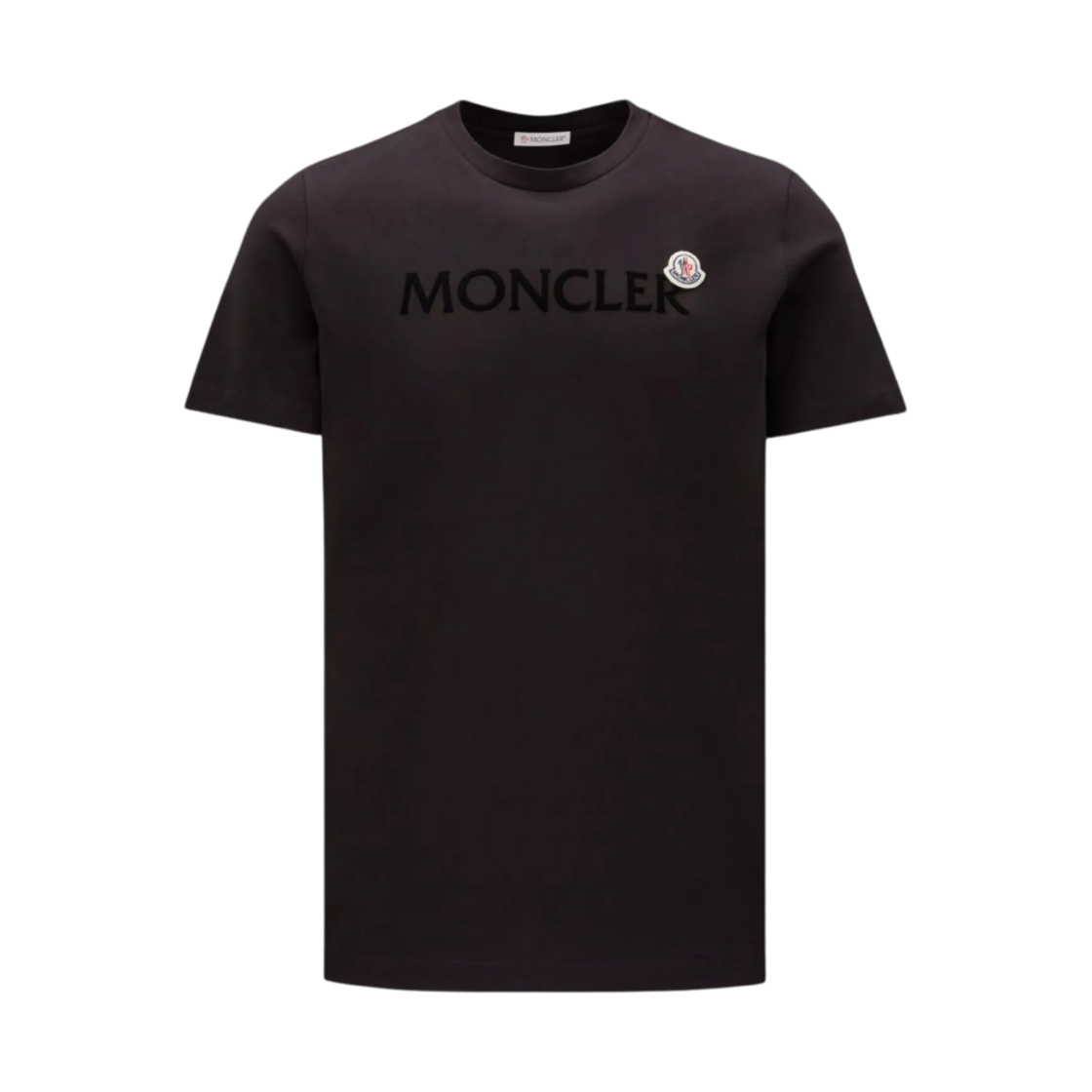 I1-091-8C00064-8390T-999 Moncler T-Shirt with Shiny Graphic Black - 23SS