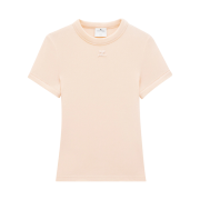 (W) Courreges Classic Rib T-Shirt Orange Fluo Bleach