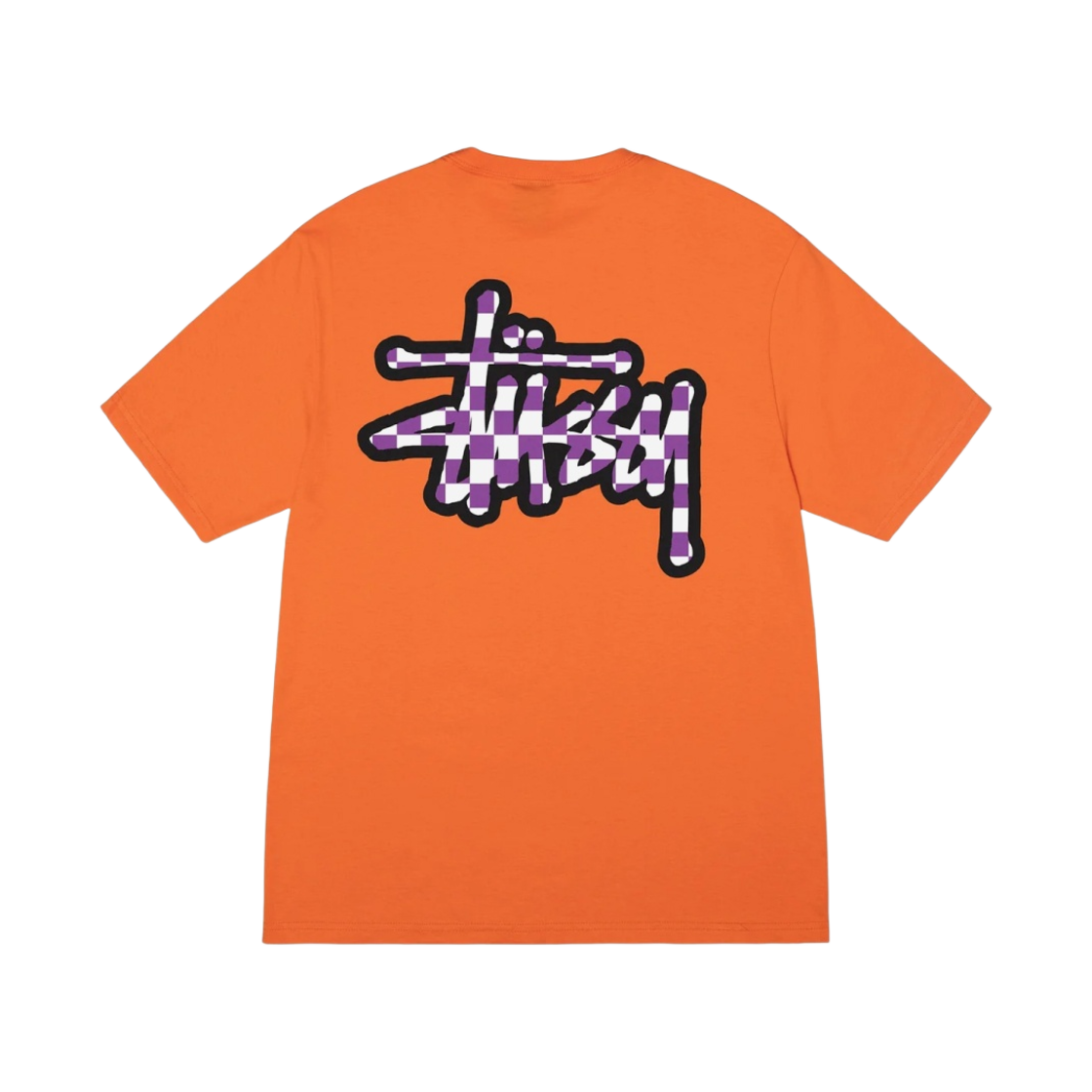 스투시 체커 스탁 티셔츠 코랄(Stussy Checker Stock T-Shirt Coral) - 1