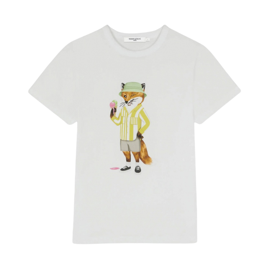 KW00138KJ0008-P100 (W) Maison Kitsune Dressed Fox Regular T-Shirt White - 대표 이미지 #1