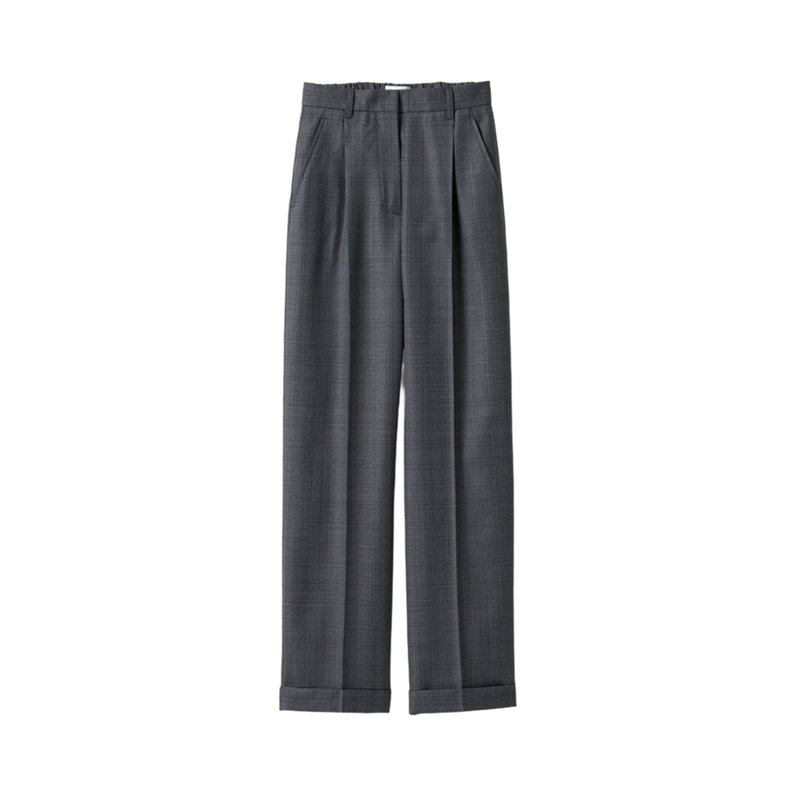 MP1748-16E6-F0480 Miu Miu Prince of Wales Check Wool Pants Slate Grey