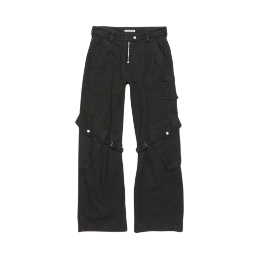 AK0829-Z79 (W) Acne Studios Cargo Pants Charcoal Grey