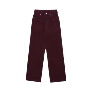 STU Women Corduroy Flared Pants Burgundy
