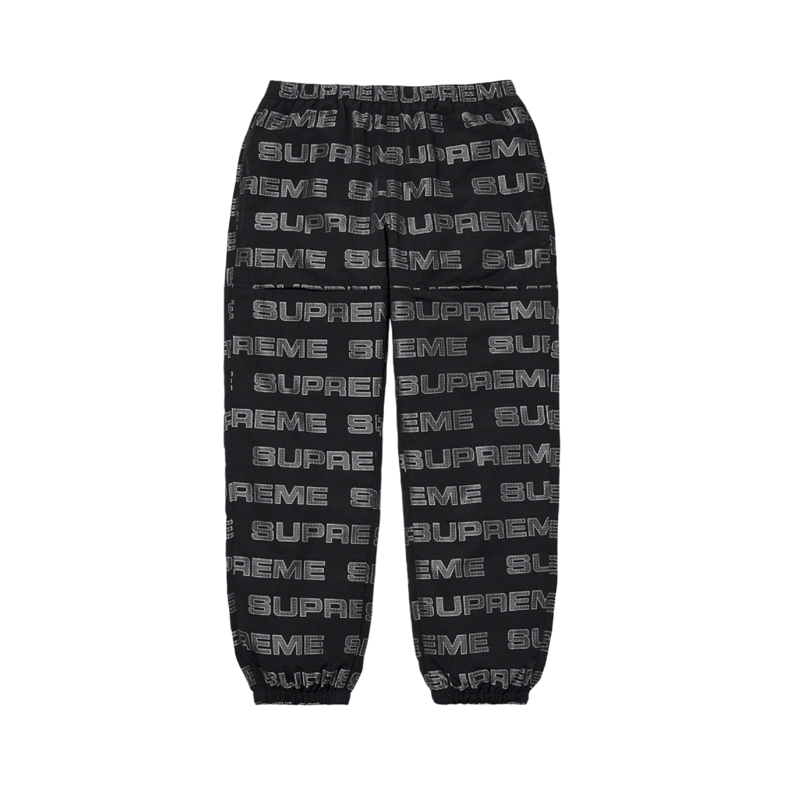 슈프림 로고 립스탑 트랙 팬츠 블랙 - 21FW