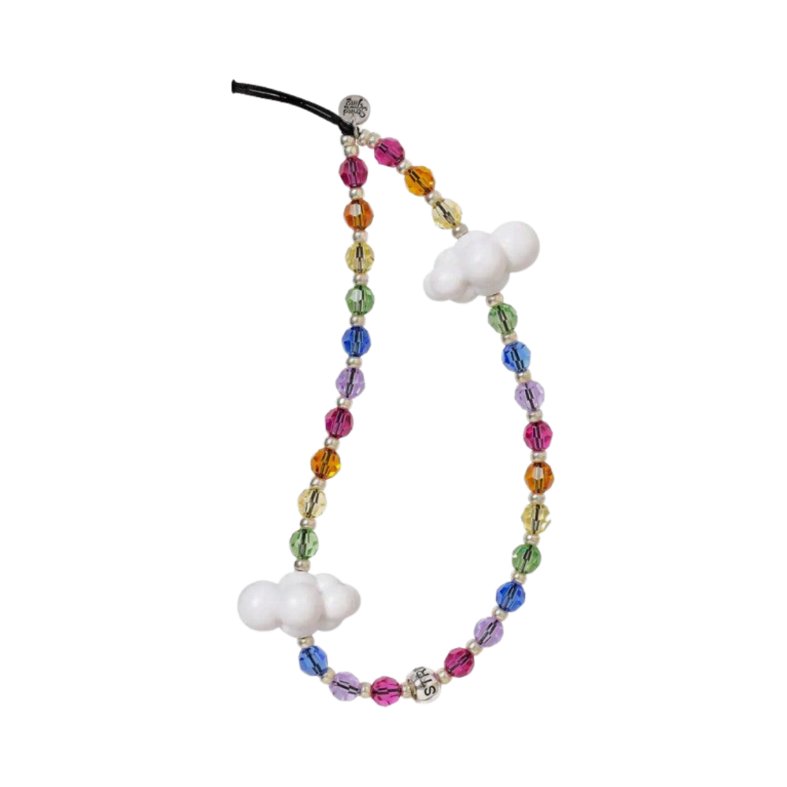 스트링 팅 스카이 캔디 크리스탈 레인보우 리스틀릿 폰 스트랩(String Ting Sky Candy Crystal Rainbow Wristlet Phone Strap)