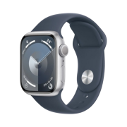 Apple Watch Series 9 41mm GPS Silver Aluminium Case with Sport Band M/L Storm Blue (Korean Ver.)