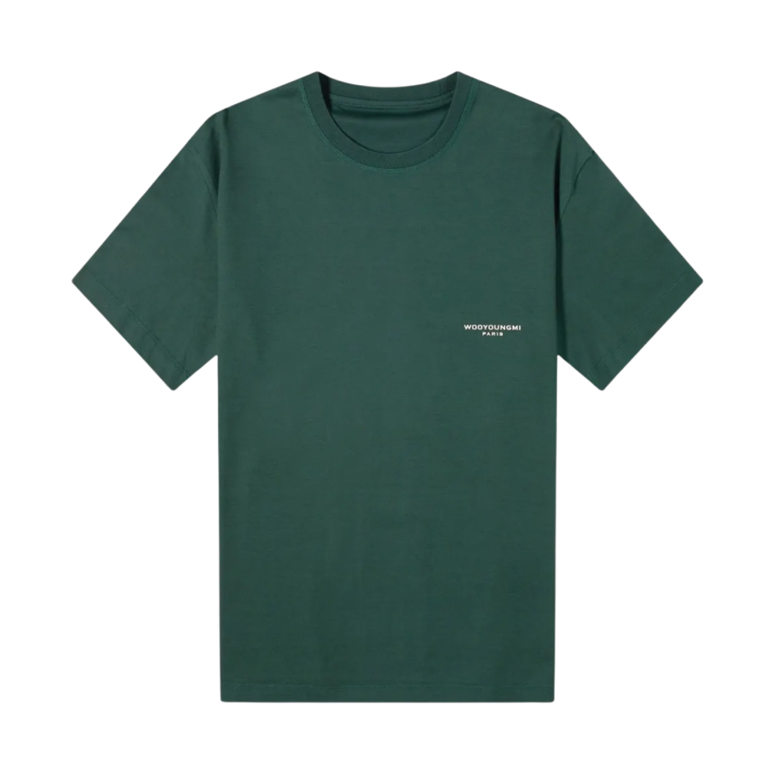 우영미 스퀘어 라벨 티셔츠 그린 - 21FW(Wooyoungmi Square Label T-Shirt Green - 21FW) - 1