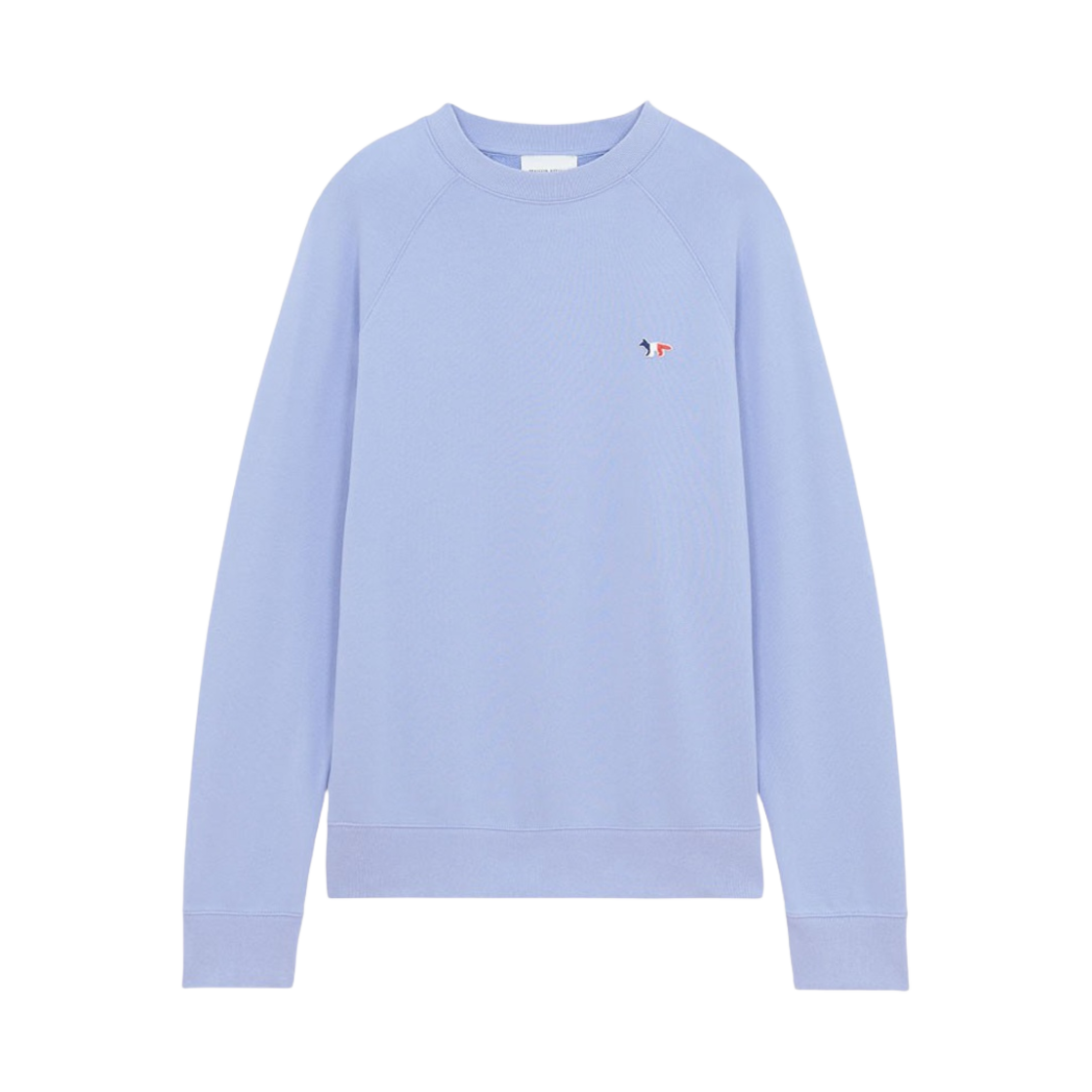HM00306KM0001-P426 Maison Kitsune Tricolor Fox Patch Sweatshirt Provencal Blue