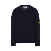 Stone Island 508A3 Lambswool Crewneck Knit Navy Blue - 23FW