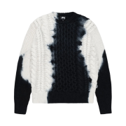Stussy Tie Dye Fisherman Sweater Black