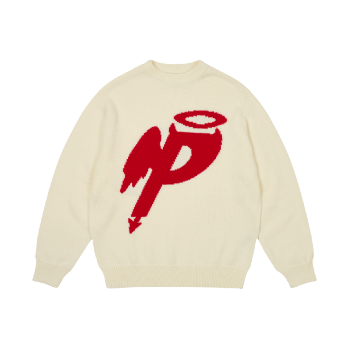 팔라스 P 윙 니트 소프트 화이트 - 25SS(Palace P Wing Knit Soft White - 25SS) - 1