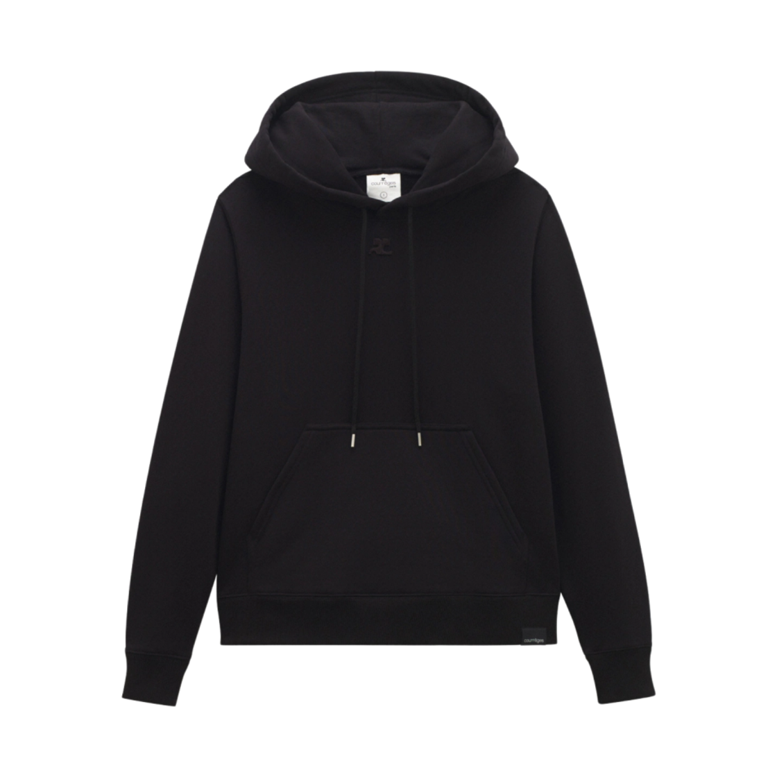 (W) 꾸레쥬 베이직 후드 블랙((W) Courreges Basic Hoodie Black) - 1