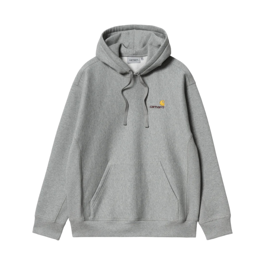 칼하트 WIP 후드 아메리칸 스크립트 스웨트셔츠 그레이 헤더(Carhartt WIP Hooded American Script Sweatshirt Grey Heather)