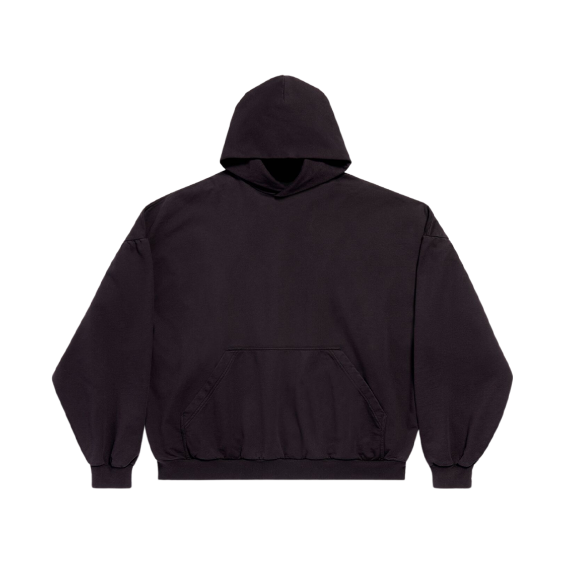 발렌시아가 샘플 스티커 라운드 후드 오버사이즈 블랙(Balenciaga Sample Sticker Round Hoodie Oversized Black) - 1