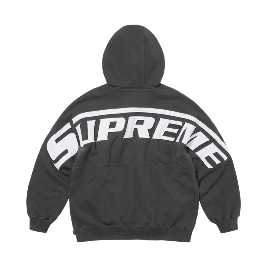 슈프림 랩드 하프 집 후드 스웨트셔츠 워시드 블랙 - 24SS(Supreme Wrapped Half Zip Hooded Sweatshirt Washed Black - 24SS)