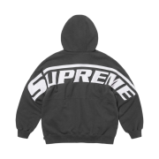 Supreme Wrapped Half Zip Hooded Sweatshirt Washed Black - 24SS
