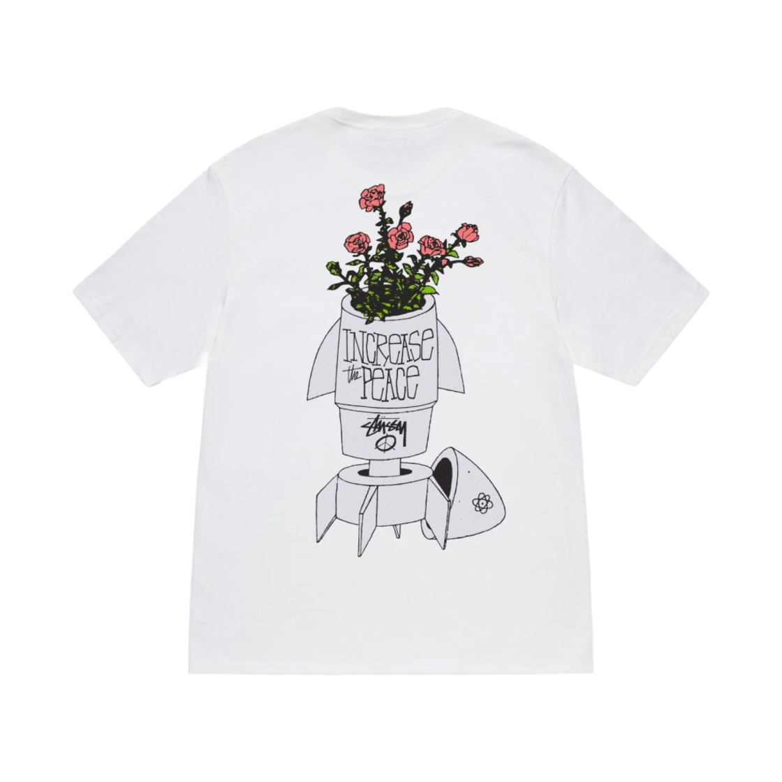 스투시 플라워 봄 티셔츠 화이트(Stussy Flower Bomb T-Shirt White)