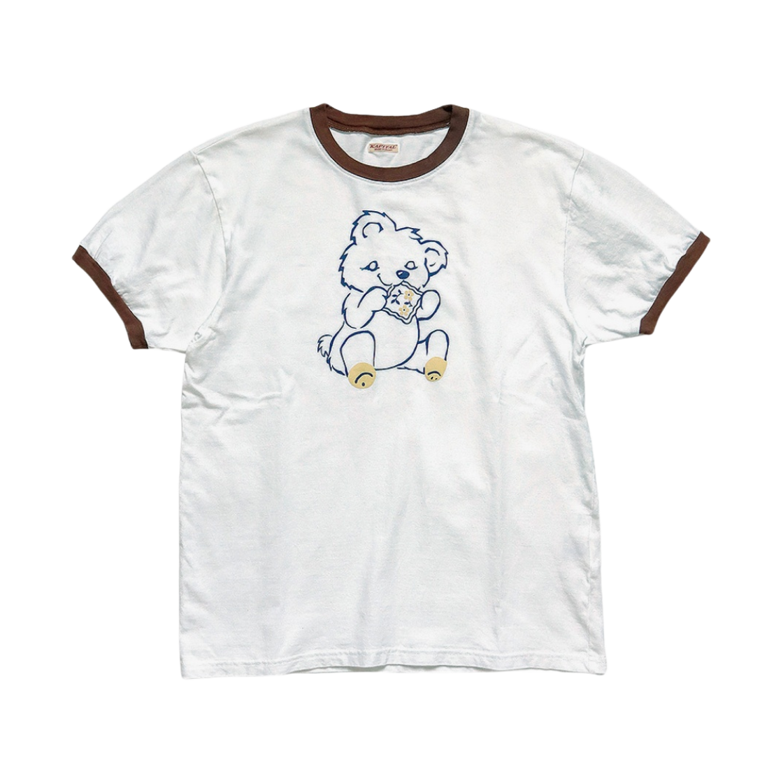 캐피탈 20-T 링거 티셔츠 패키쉬 패치 화이트