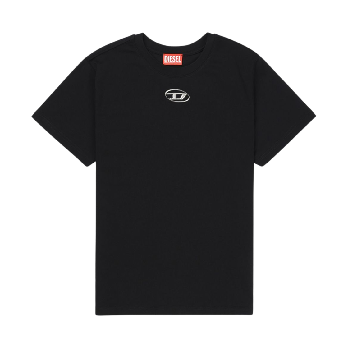 (W) 디젤 T-렉스-Od-Q1 티셔츠 블랙((W) Diesel T-REGS-Od-Q1 T-Shirt Black)