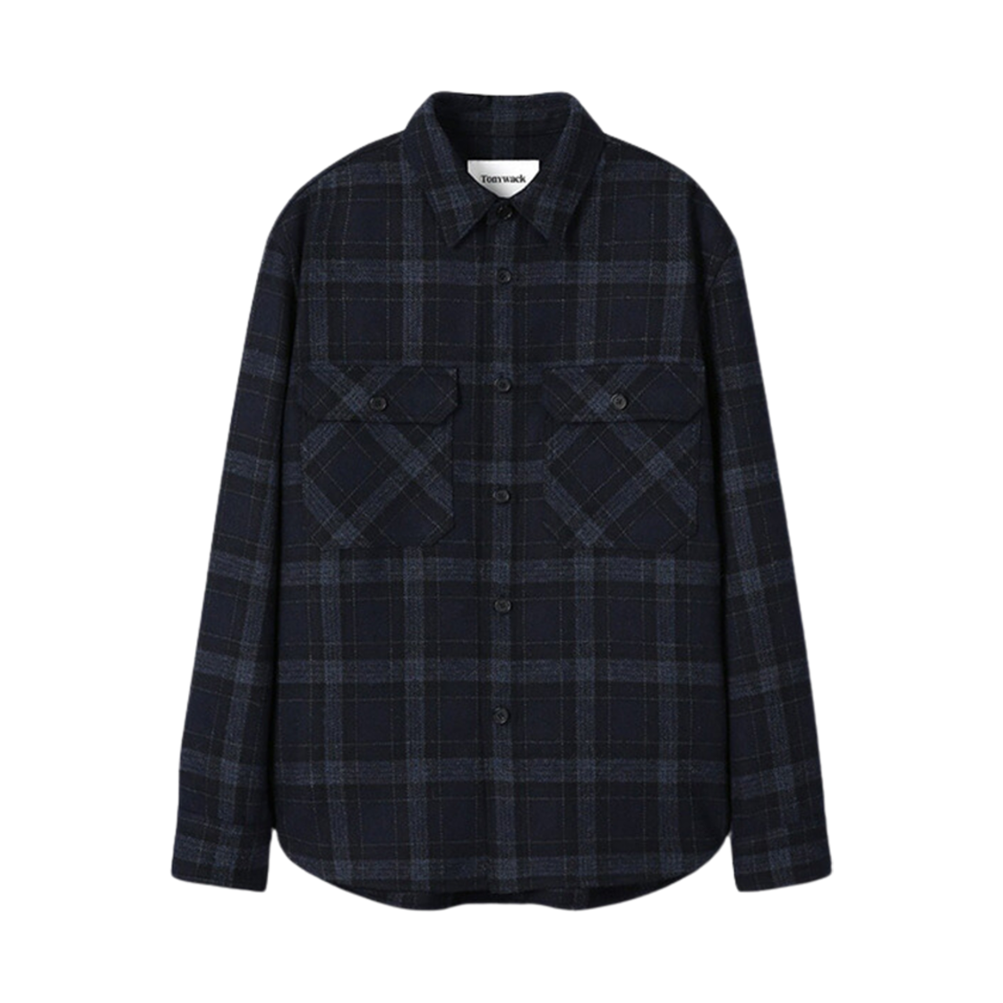 토니웩 울 플란넬 체크 셔츠 네이비(Tonywack Wool Flannel Check Shirt Navy)